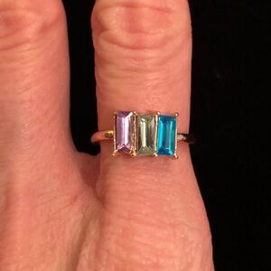 Elegant Multicolor Faux Gemstone Ring